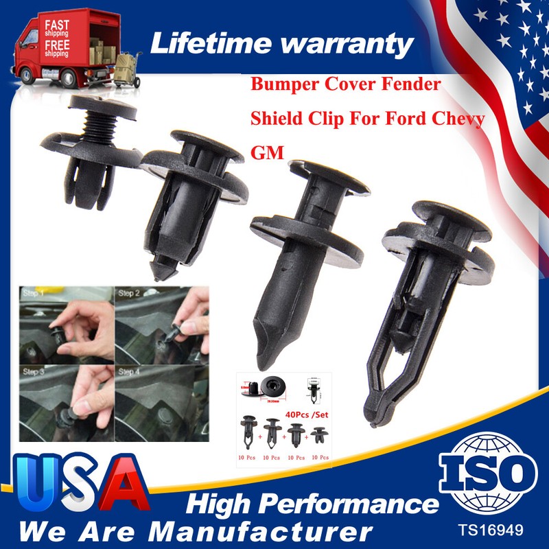 50 Pieces Universal Nylon Plastic Fastener Rivet Clips Retainers For Ford Chevy