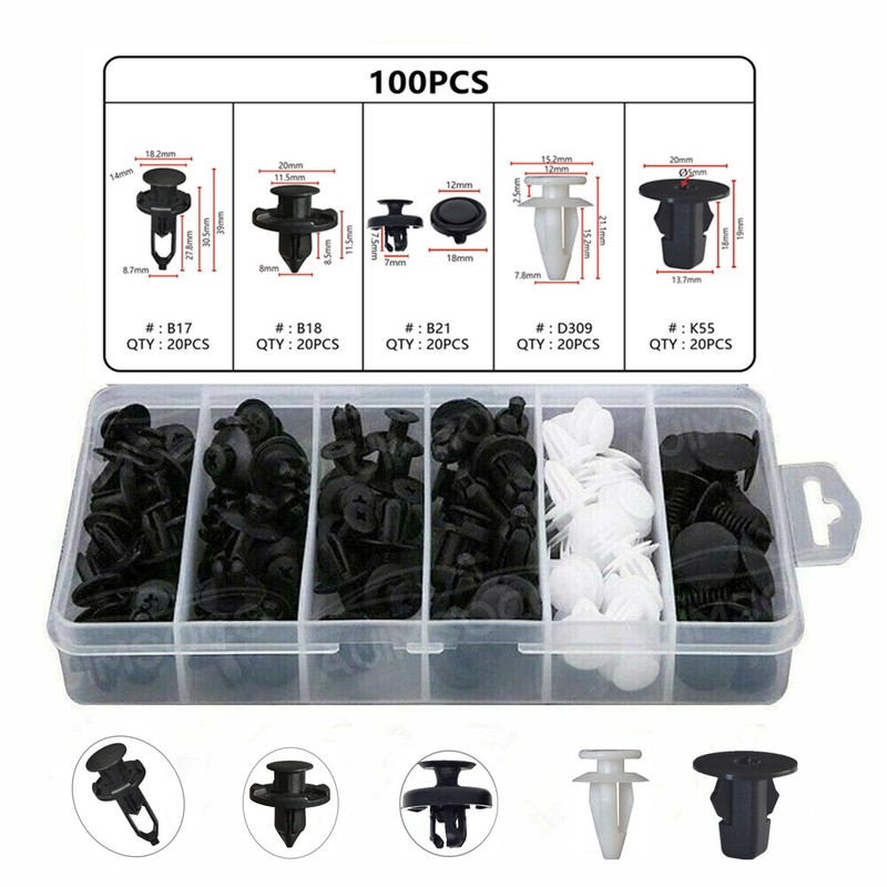 100x For TOYOTA & LEXUS Trim Panel Clips Bumper Fender Push Pin Rivet 7 8 9mm
