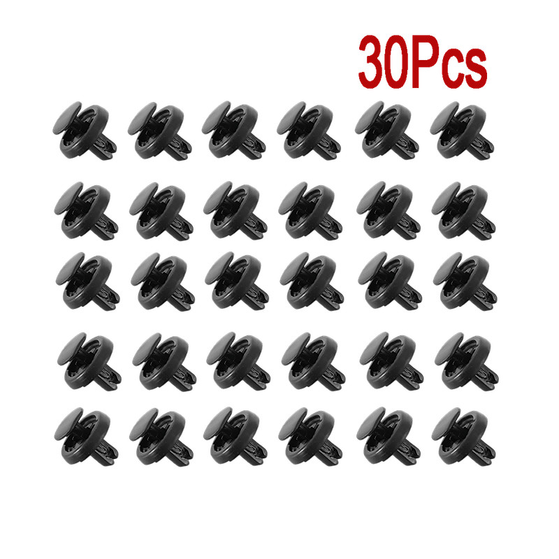 30Pcs Black Splash Shield-Front Clip Retainer For Toyota Camry Nylon Push-Type
