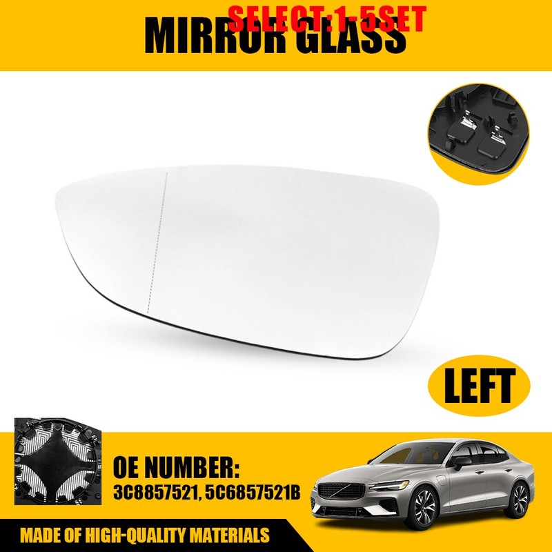 Left HDriver Side Heated Mirror Glass for Volkswagen Eos 2009-2016 Models 1-5X