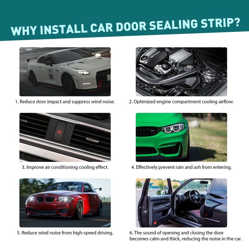 20Ft Car Door Rubber Edge Trim Seal Strip Gasket with Side Bulb-Easy to Install gallery