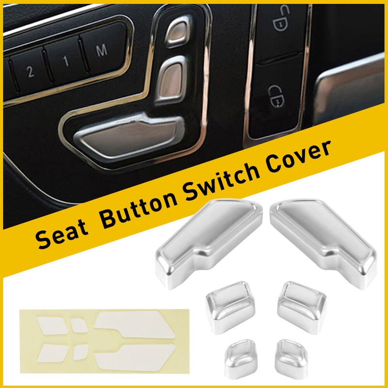 For Mercedes-Benz E Class W212 Door Chrome Seat Adjust Switch Button Cover Trim