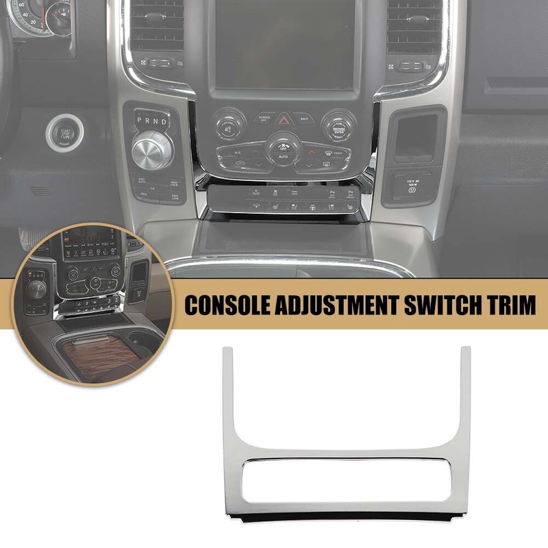 👍 Center Console Adjust Switch Cover Trim Frame For Dodge Ram 1500 10-17 Chrome