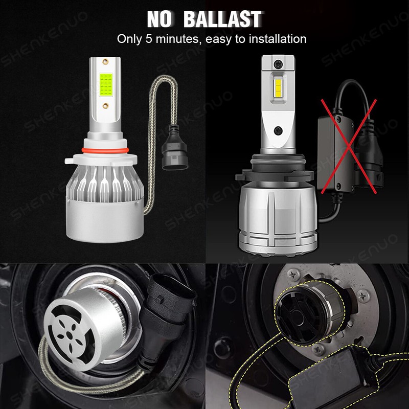 For Toyota Camry 2007-2018 - 4PC 8000K LED Headlight Bulb High Beam + Low Beam gallery