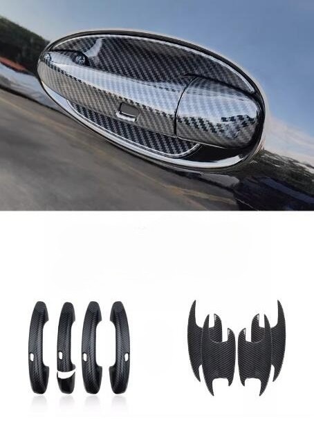 For 2020-2026 Benz GLS-Class Carbon Fiber ABS Outer Door Handle Bowl Cover Trim