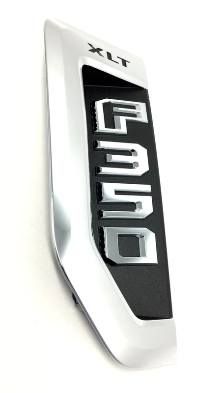 2017 – 2022 Ford F350 XLT Driver LH chrome Fender Nameplate Emblem new OEM