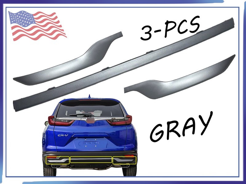 For 2020-2022 Honda CR-V CRV Rear Bumper Center Middle Left Right Trim Gray
