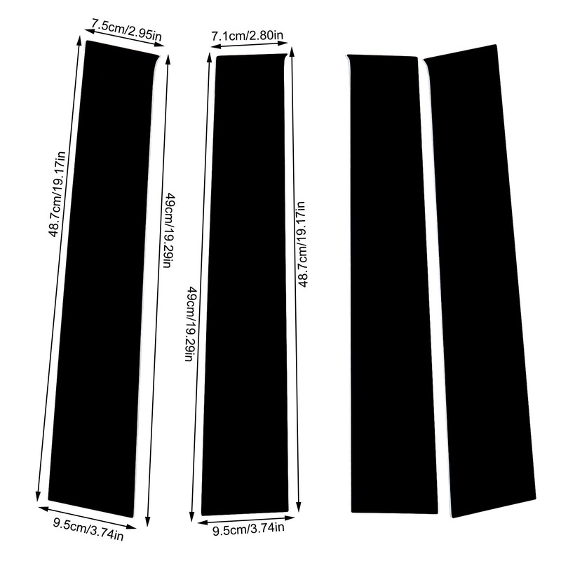 Gloss Black Pillar Posts Fit For Dodge Ram 1500 2500 3500 09-18 Door Trim Cover gallery