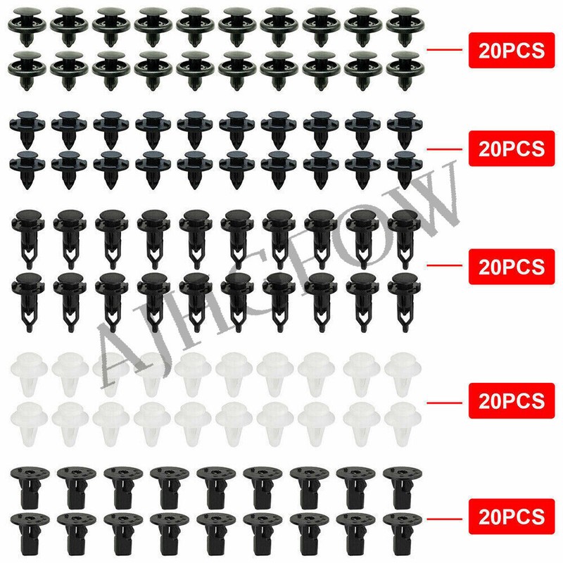100PC Clips & Pins Fender Liner & Bumper Cover Retainer Rivets For Toyota Lexus gallery