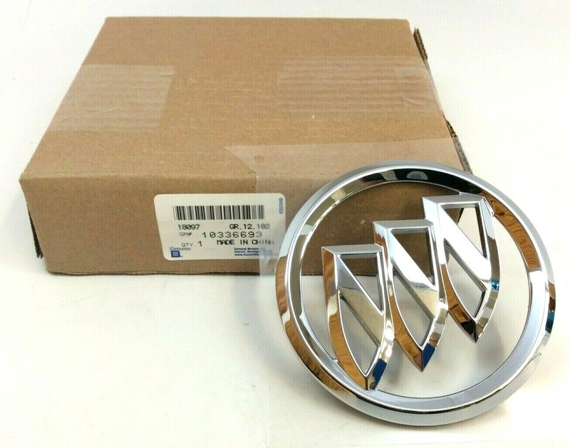 Buick Allure LaCrosse Lucerne trunk decklid chrome Trishield Emblem new OEM