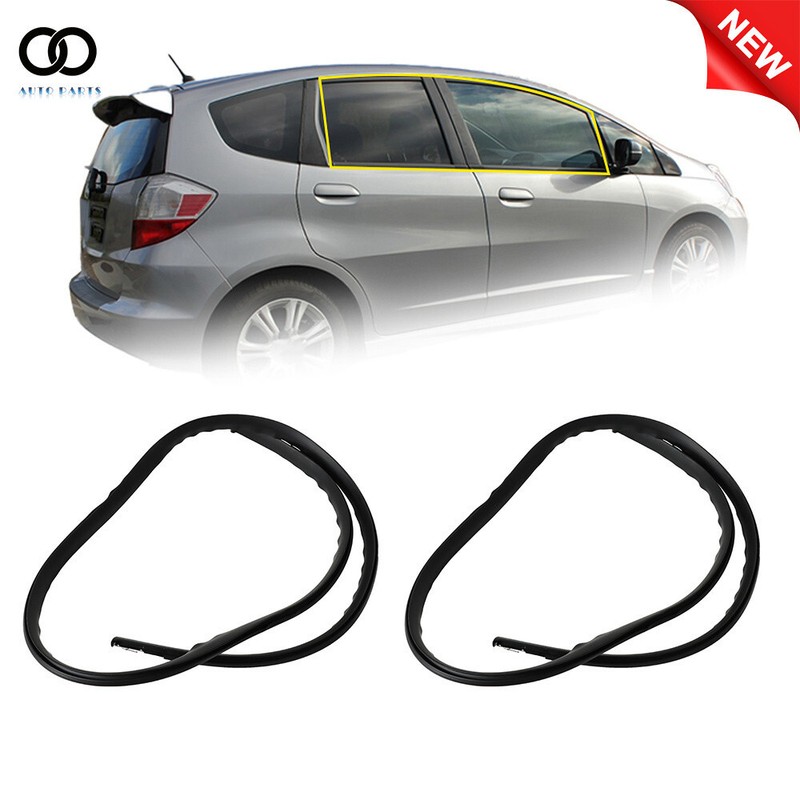 Black Roof Top Trim Molding Kit Rubber Strip Left/Right Fit For Honda 2007-2014