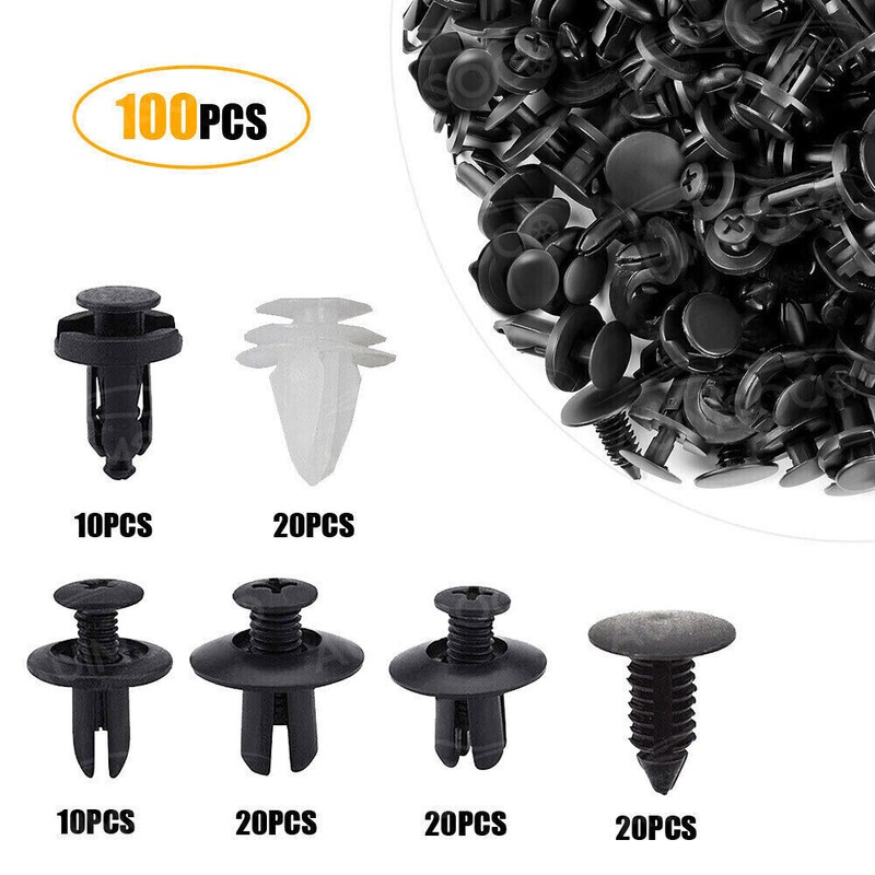 For-Toyota Sienna Trim Panel Clips Bumper Fender Push Pin Rivet 7 8 9mm Engine+