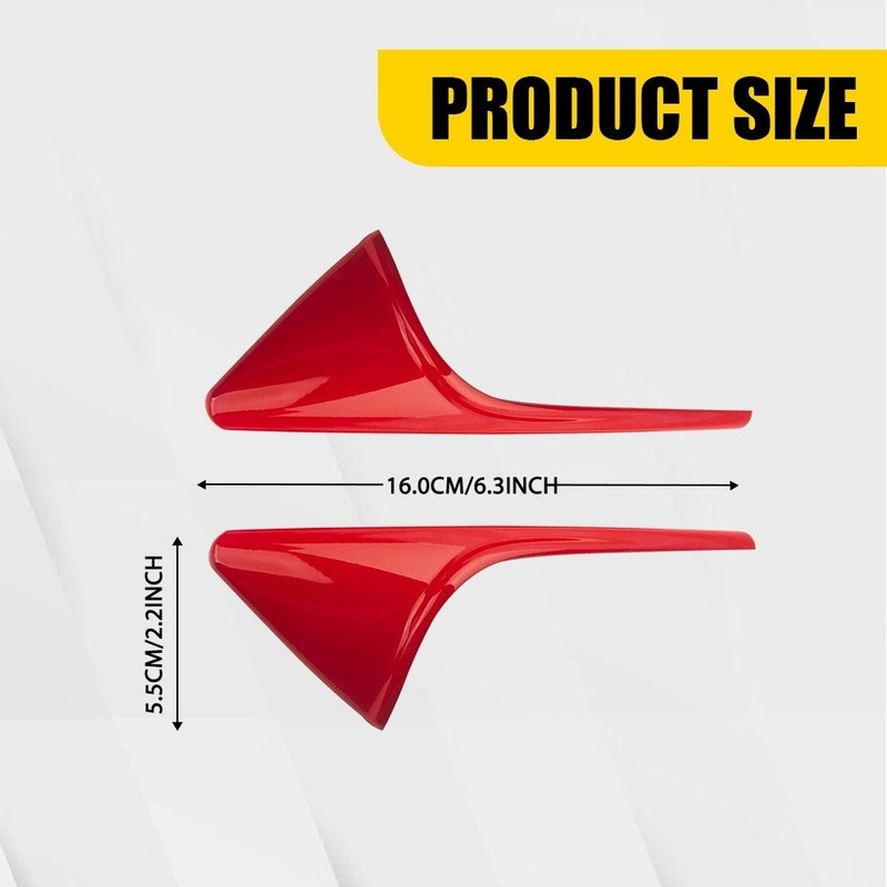Red Side Fender Camera Vent Cover Decor For Tesla Model 3 S X Y 2015-2023 1-5SET gallery