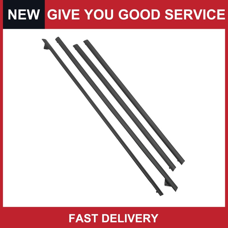 Pack of 4 For Ford Fiesta 2009-2013 Weatherstrip Window Seal Black DK5150650C