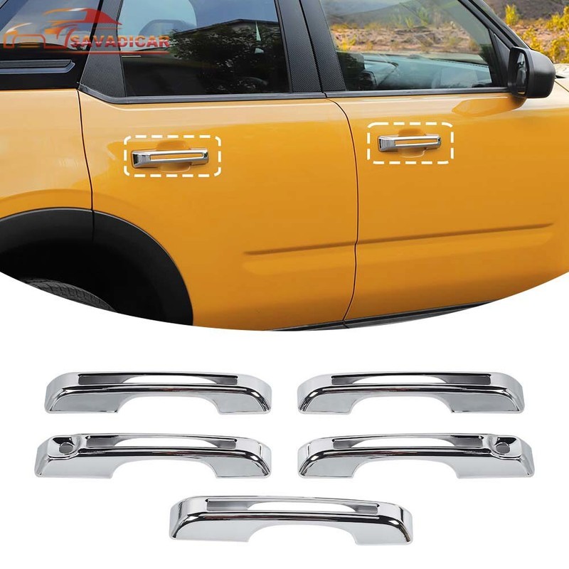 Outer Door Handle Cover Decor For Ford Maverick 2022+/Bronco Sport 2021+ Chrome