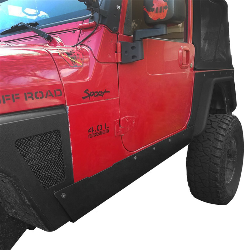 Body Side Armor Rocker Panel Protector Cover Trim Fit 1997-2006 Jeep Wrangler TJ gallery