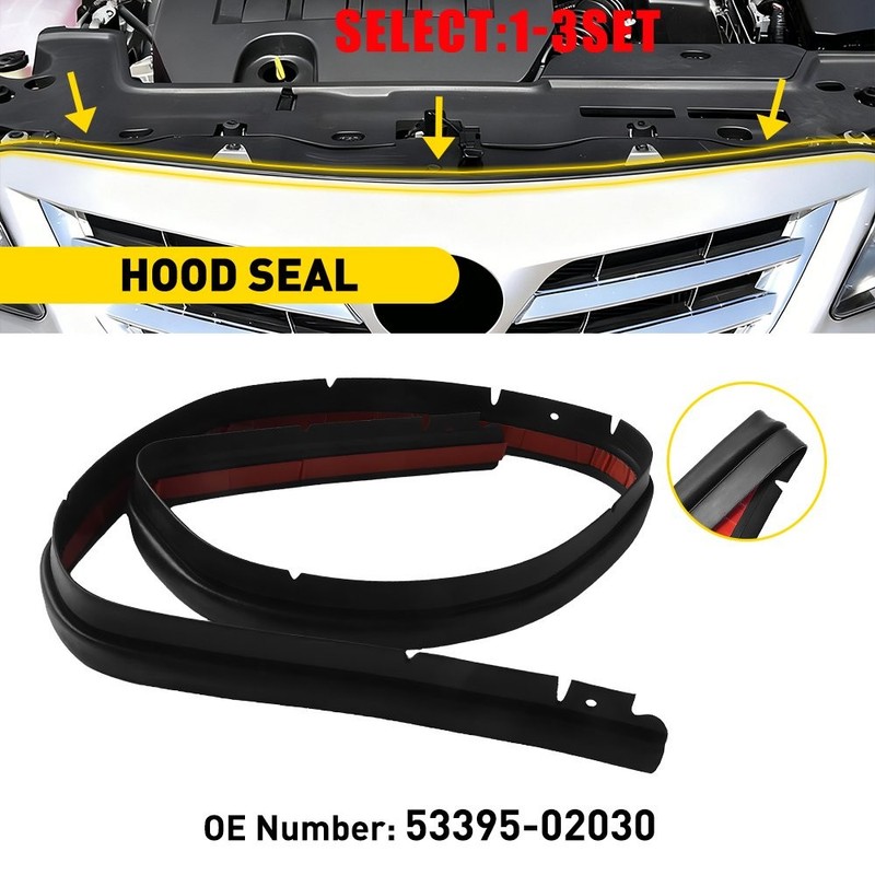 For 07-13 Corolla Hood Rubber Sealing Strip 53395-02030 Front Weatherstrip 1-3X