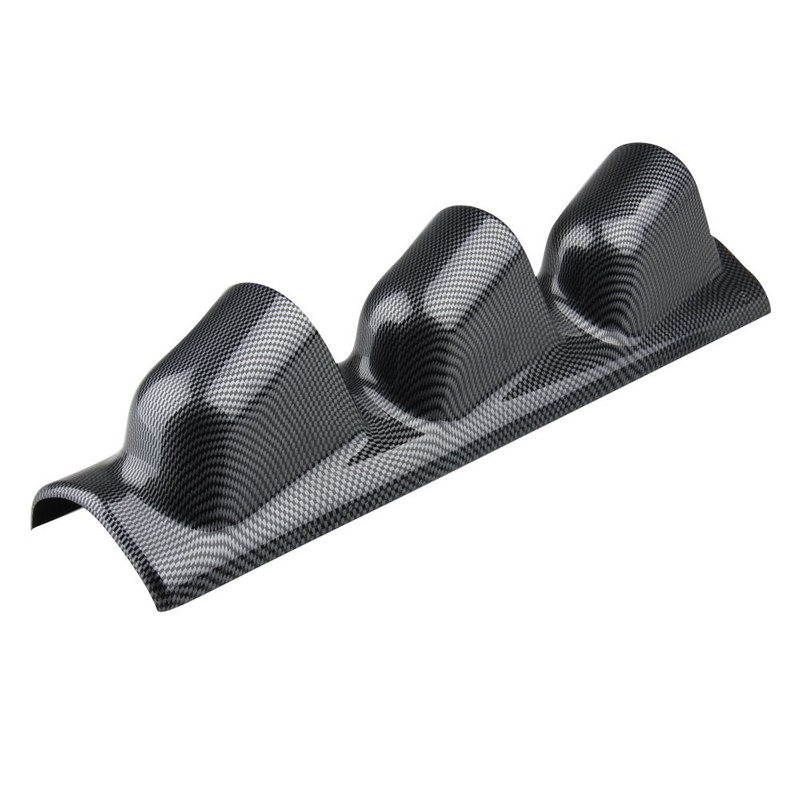 Carbon 2" 52mm LEFT HAND DRIVE Pod A Pillar Triple 3 Hole Mount Gauge Holder gallery