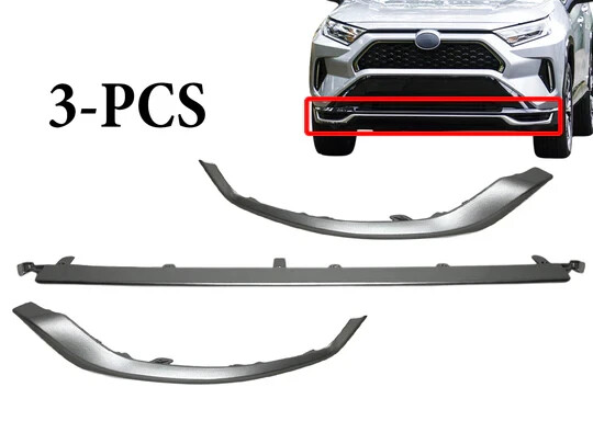 New Fits 2021-2024 Toyota Rav4 Prime Left Right Center Front Bumper Lower Trim
