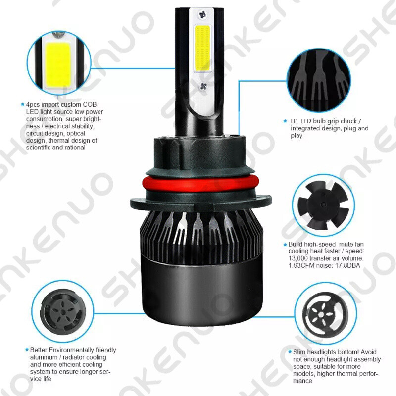 For Nissan Frontier 2005-2019 8000K COB LED Headlight High/Low + Fog Light Bulbs gallery