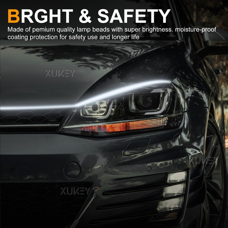 For Chevrolet Silverado Scan Start Up Car LED Hood Light Strip DRL White Running gallery