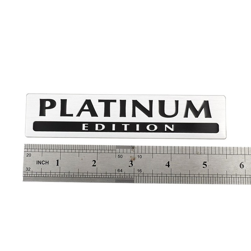 1Pc Car Aluminum Fashion Emblem Badge Sticker with PLATINUM EDITION US Stock gallery