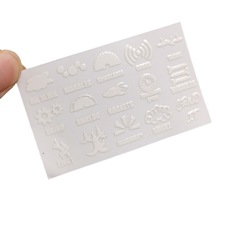 PVC Sticker Sheet for Automotive Window Buttons Adhesive Protective Cover Decals