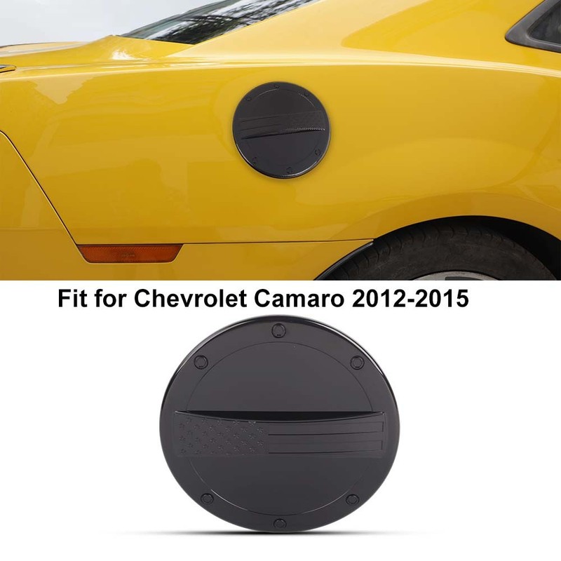 Gloss Exterior Fuel Tank Cover Gas Lid Cap Trim Protector for Chevy Camaro 12-15