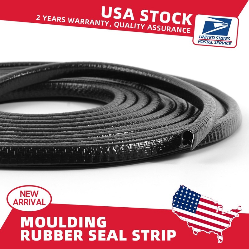 6M U-Shape Trim Rubber Strip Universal Car Door Edge Seal Hollow Weather-strip