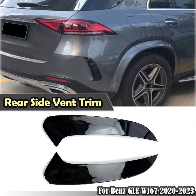 Pair Rear Bumper Spoiler Air Vent Trim Cover For Benz GLE W167 GLE450 GLE53 AMG