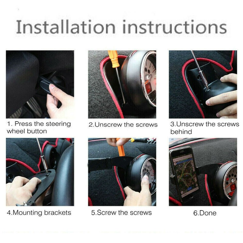 Mobile Car Phone Holder For 2007 - 2015 Cooper S JCW ONE SD R55 R56 R57 R58 R59 gallery