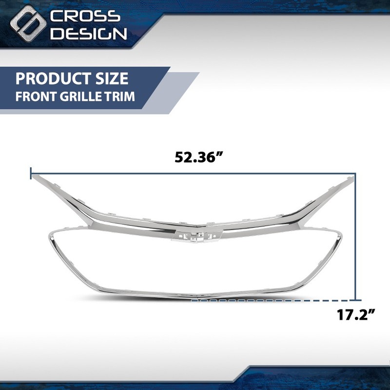 Fit For 19-22 Chevrolet Malibu Chrome Front Grille Trim Middle Frame 84473374 gallery