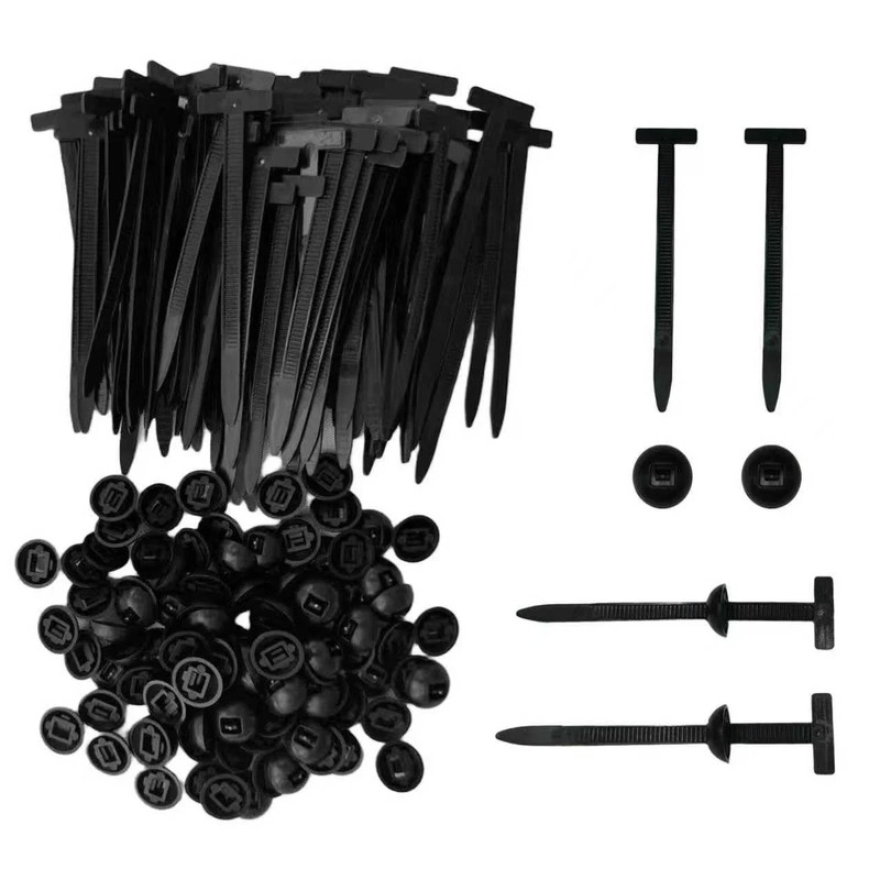 100Pcs Automotive Nylon Cable Tie Fastener Kit – Universal Car Zip Tie Buckle C
