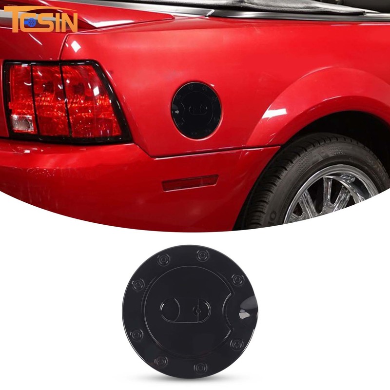 Gloss Black Fuel Gas Tank Oil Cap Door Cover Trim Overlay For Ford Mustang 98-04