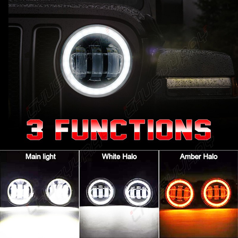 4" Inch LED Halo Fog Light Angel Eyes DRL Lamp For Chrysler PT Cruiser 2006~2010 gallery
