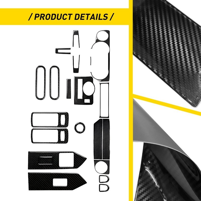 21X NEW For Ford Mustang 2009-2013 Carbon Fiber Interior Set Kit Decoration Trim gallery