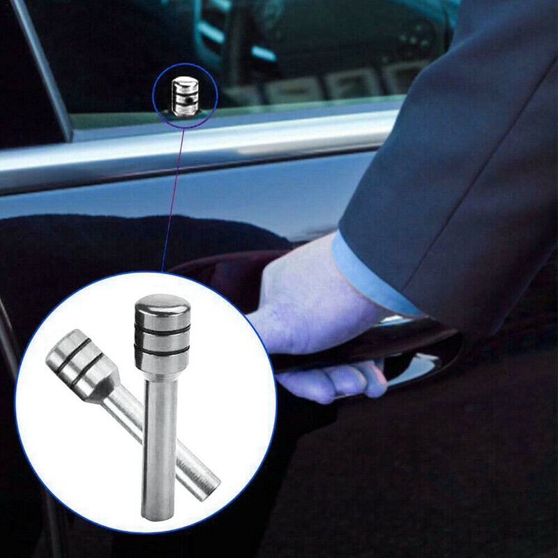 4pcs Aluminum Door Lock Stick Knob Pull Pins Cover Car Interior Accessories USA gallery