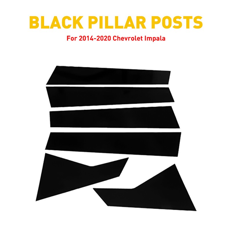For 2014-2020 Chevrolet Impala Door Pillar Post Trim Gloss Black Car Accessories gallery