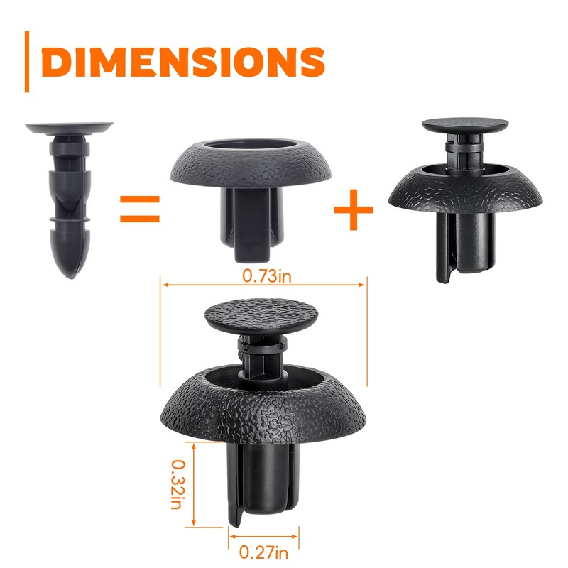 100PCS Engine Cover Clips Grille Bumper Retainer For Lexus Toyota 90467-07211 gallery