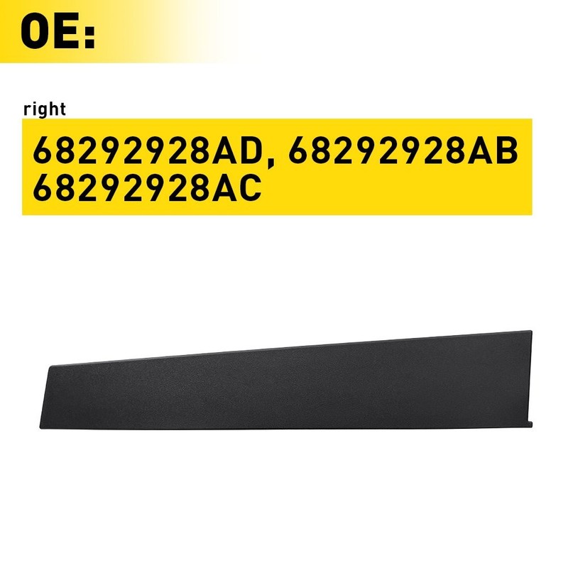 RH Front Door Applique B-Pillar Molding Trim For 19-26 RAM 1500 68292928AB 1-10X gallery