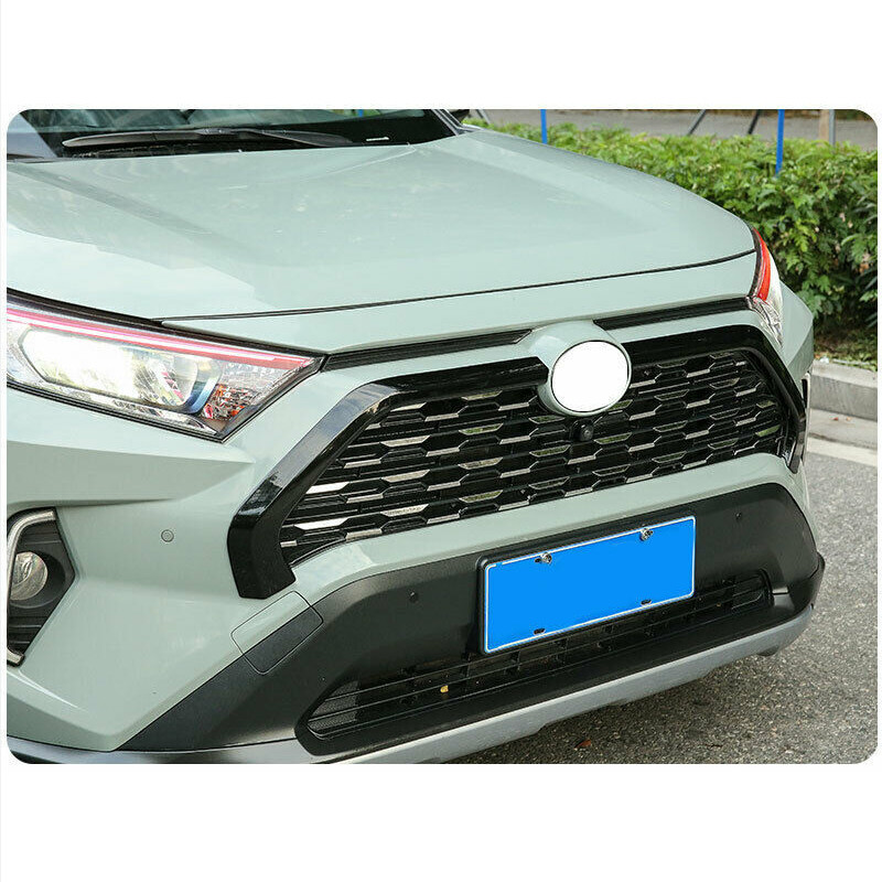 For Toyota RAV4 2019-2024 Black Front Center Mesh Grille Grill Strip Cover 2pcs gallery