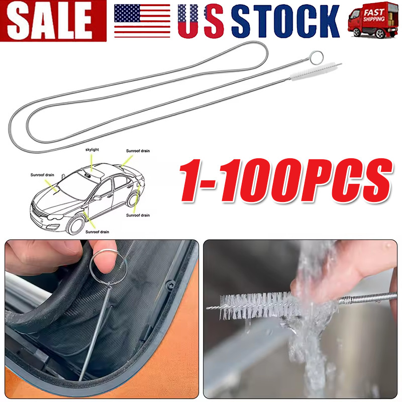 Refrigerator Scrub Brush Flexible Cleaner Hole Car Sunroof Drain Clog Remover