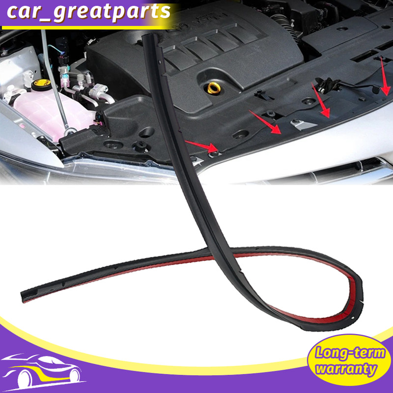 Rubber For 07-13 Toyota Corolla Sedan Front Engine Hood Seal Strip Weatherstrip