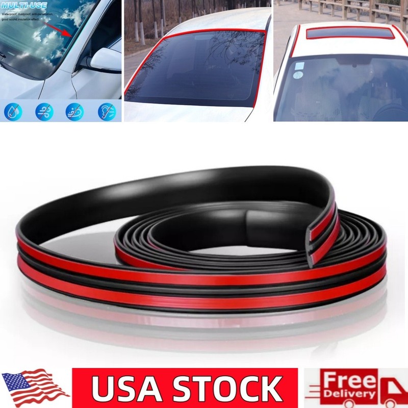30MMx3m Car Roof Windshield Rubber Seal Strip Trim Edge Molding Protector Cover