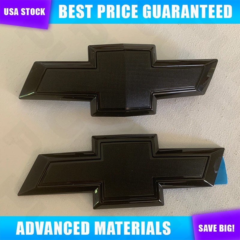 Front & Rear Set Gloss Black Bowtie Emblem For Camaro Custom ZL1 LT1 2016-2024 gallery