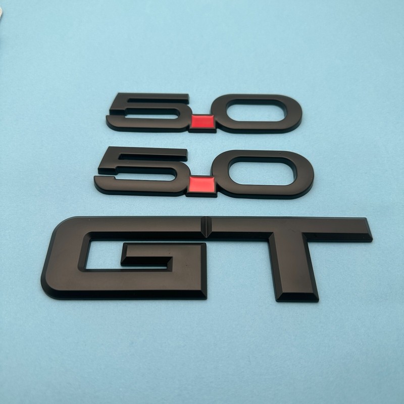 3x Zinc Alloy Rear Tailgate Fender 5.0 GT Emblems Letters Badges Set For Mustang gallery