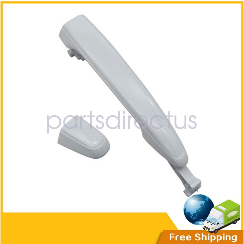 For 2004-10 Toyota Sienna White Pearl Rear L/R Outside Door Handle W/O Keyhole