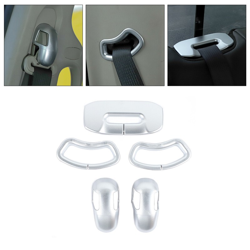 5x Seat Belt Buckle Decor Cover Trim Bezels For Dodge RAM 1500 2010-2017 Chrome