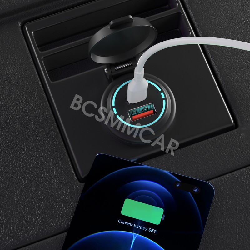 12V/24V USB PD Car Phone Charger Cigerette Lighter Socket Adapter Charging Plug gallery