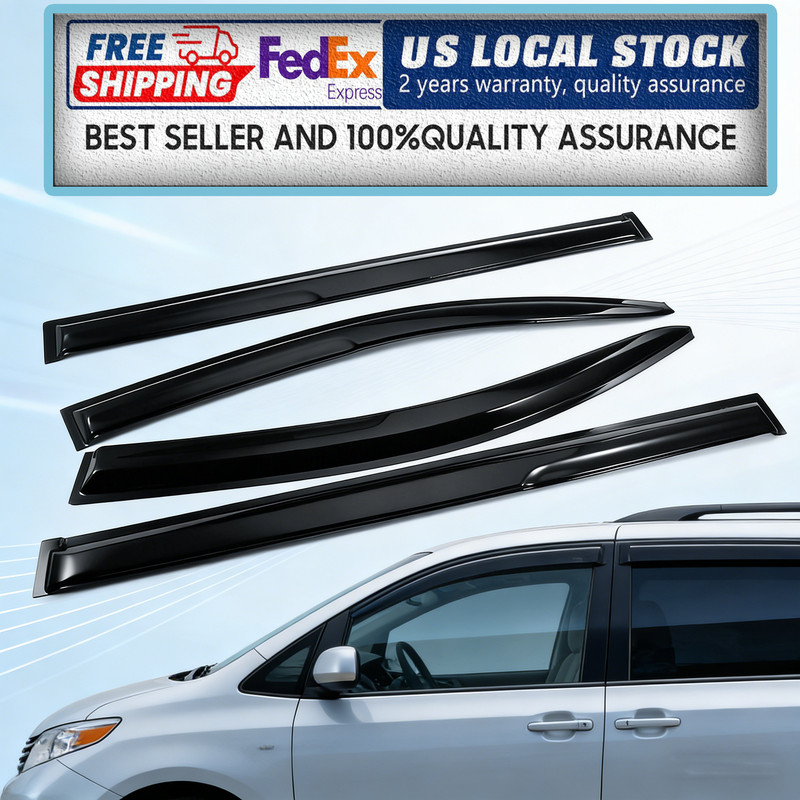 2011-2020 Toyota Sienna Window Visors Rain Guards Vent Sun Deflector 4PCS Set